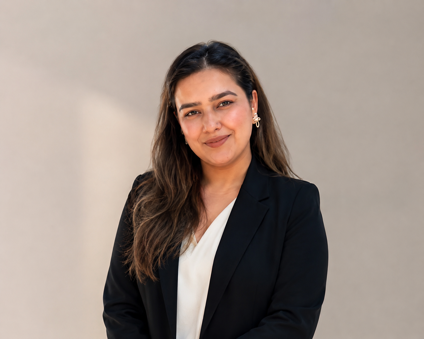 Confident business portrait in studio